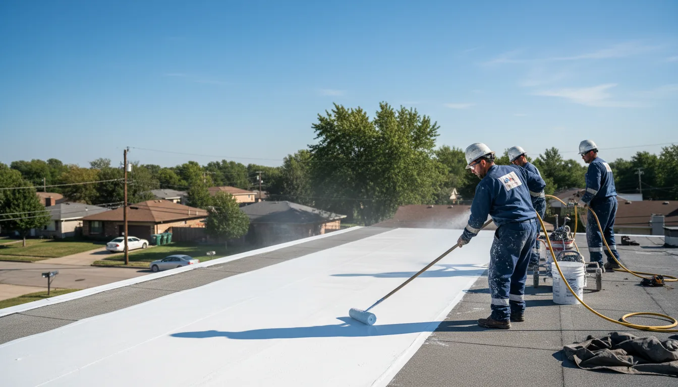 Commercial roof coating in Spalding, MI near me